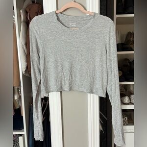 Aerie OFFLINE Cropped Long-Sleeve Top